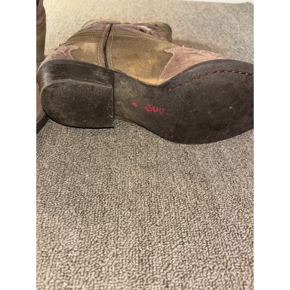 Laredo Women’s Leather Cowboy Boots Floral Miss Kate Size 10 - Picture 3 of 6